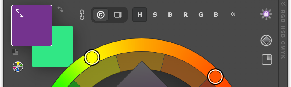 MagicPicker Color Wheel with big swatches